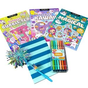 Colorful Activity Set with Coloring Books and Markers